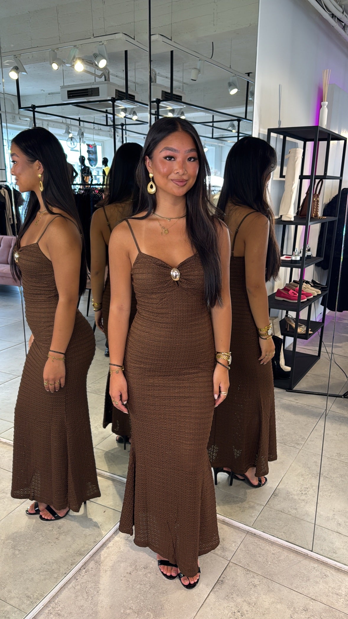 Mae Dress - Brown