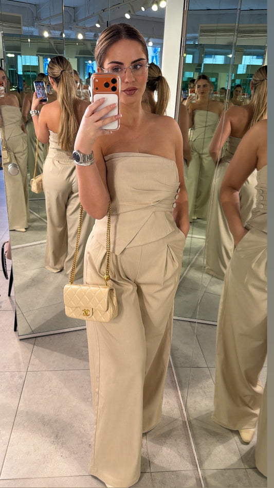 Daisy Set Pants - Beige