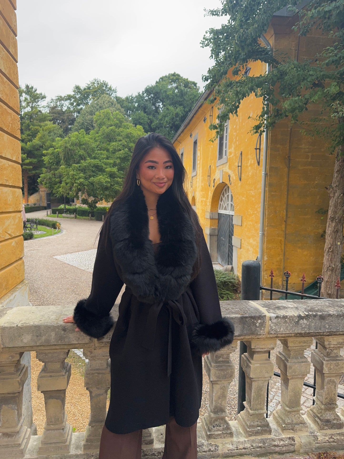 Marilyn Fur Coat - Black