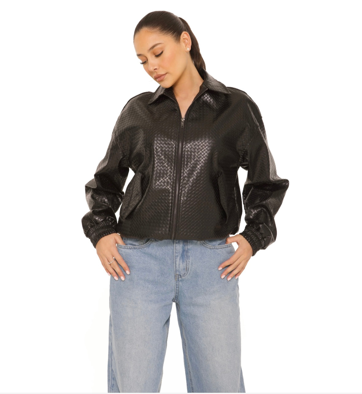 Bomberjacket woven - Black