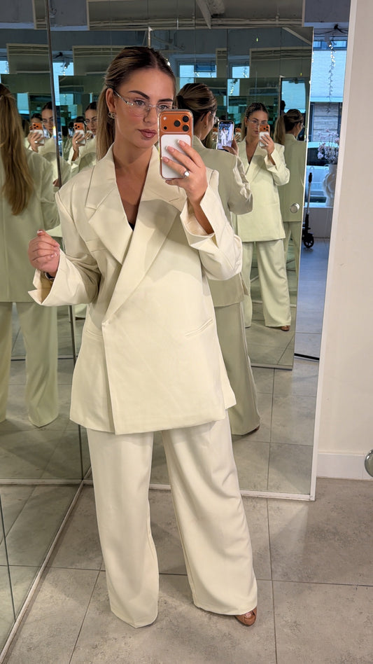 Gaby Pants Set - Off WHITE