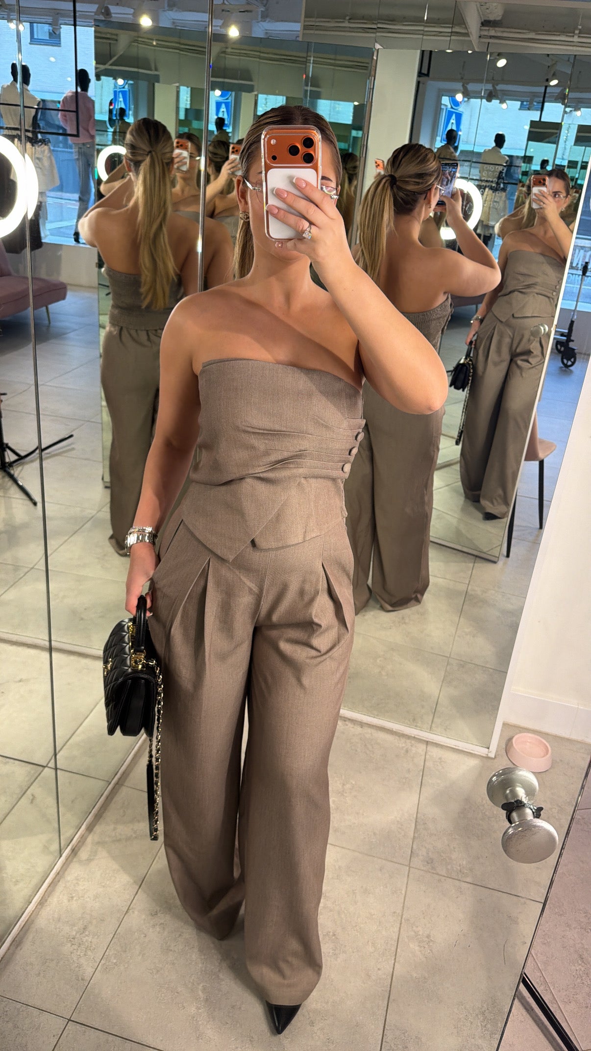 Daisy Set Pants - Taupe