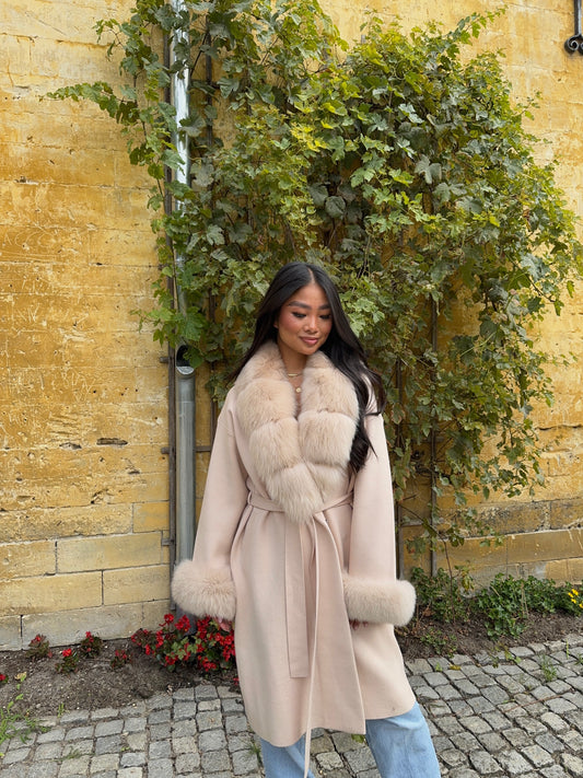 Marilyn Fur Coat - Beige