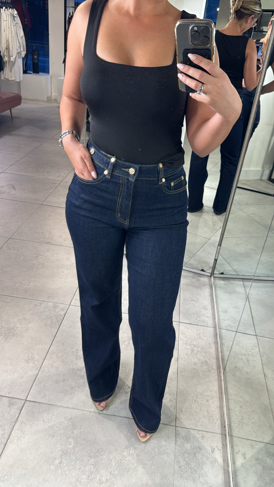 Queen Hearts Jeans - Dark Blue