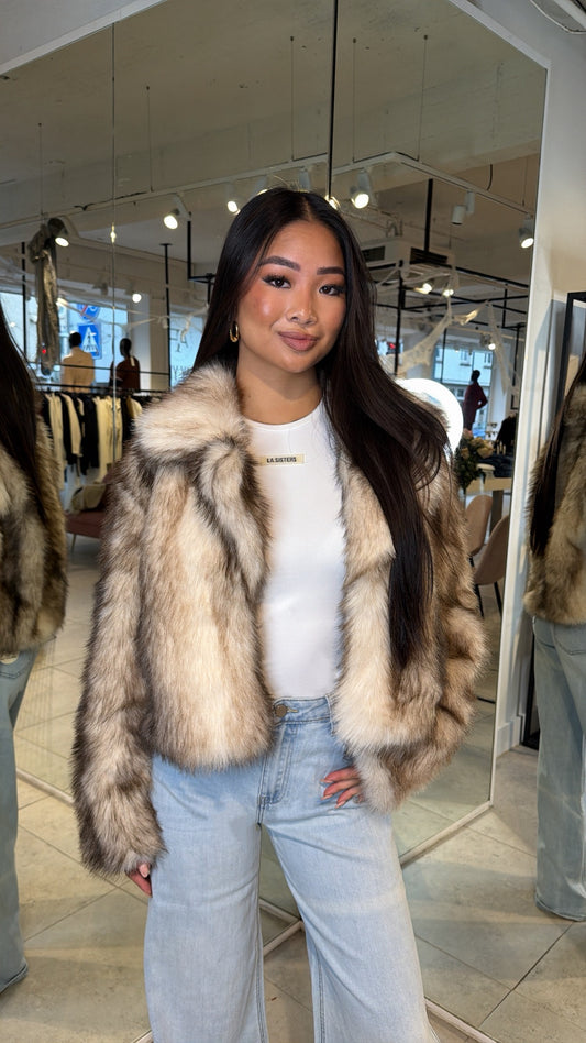 Beige Fur Jacket