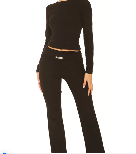 Flaired lounge Pants - Black
