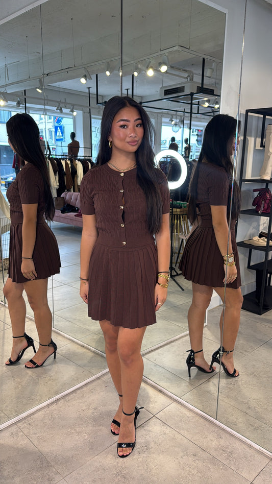 Mila Set Top - Brown