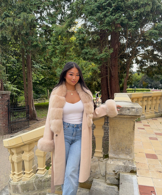 Marilyn Fur Coat - Beige