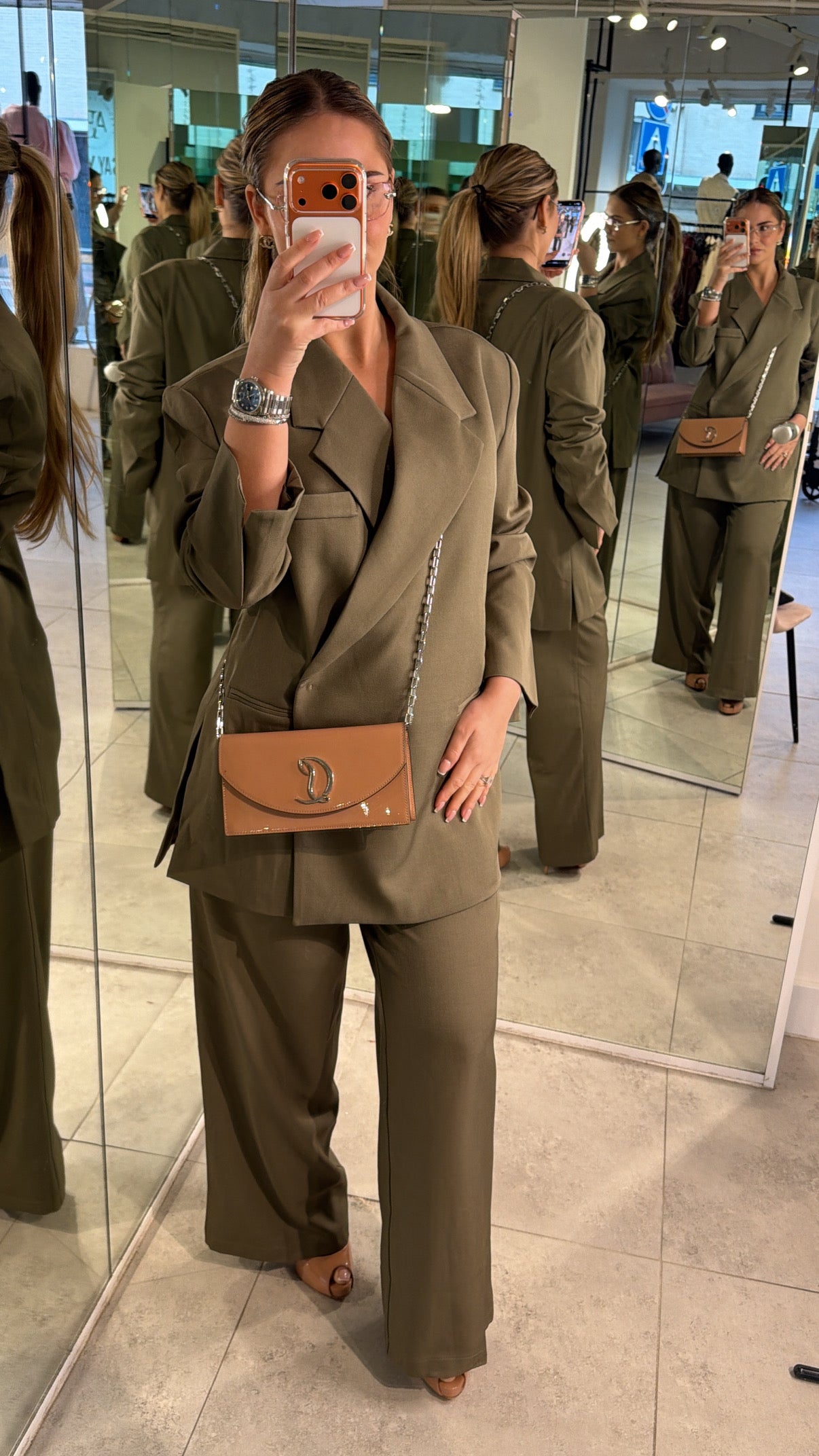 Gaby Pants Set - Khaki