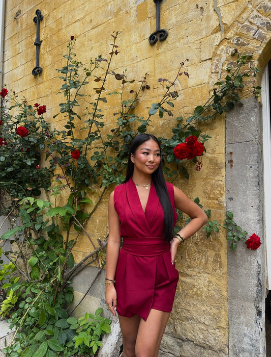 Lina Playsuit - Red