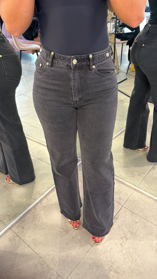 Queen hearts Jeans - Grey