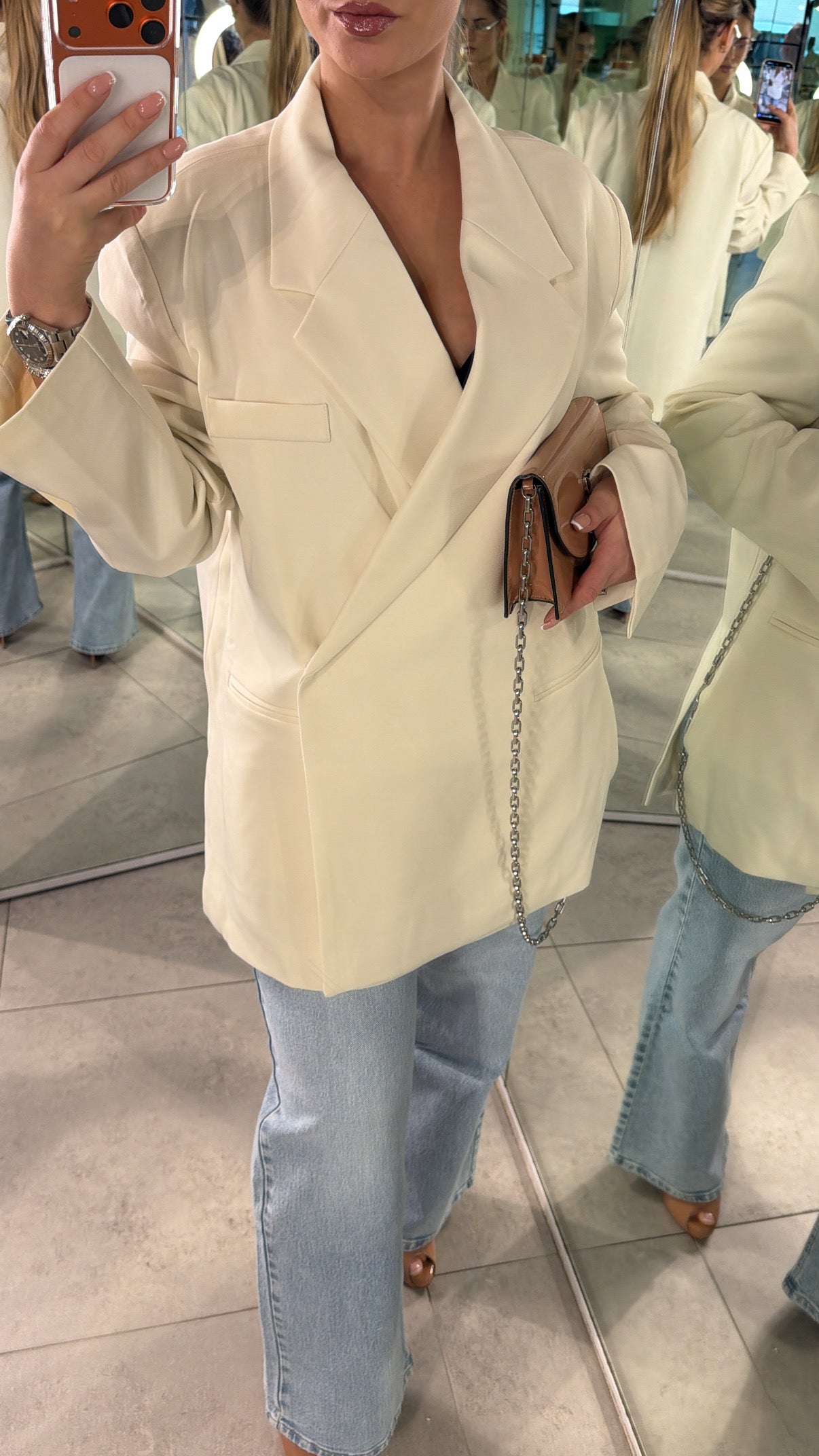 Gaby Blazer Set - Off WHITE