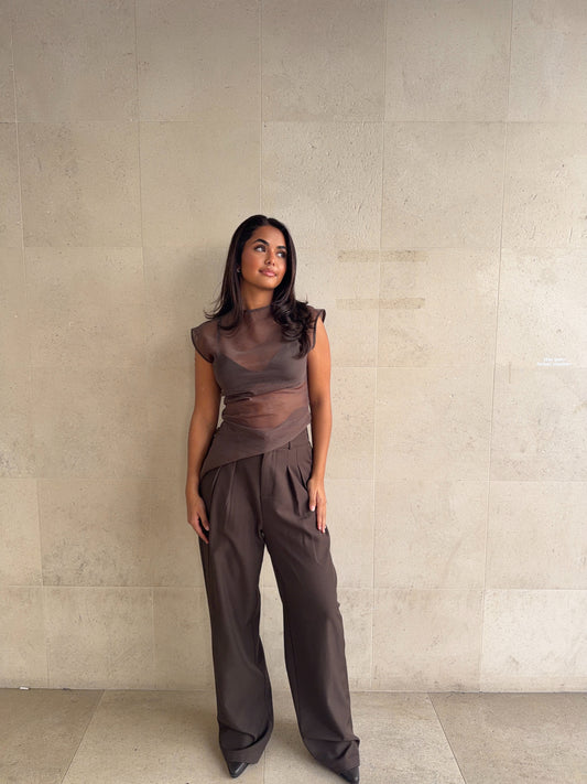 Mesh top - Brown