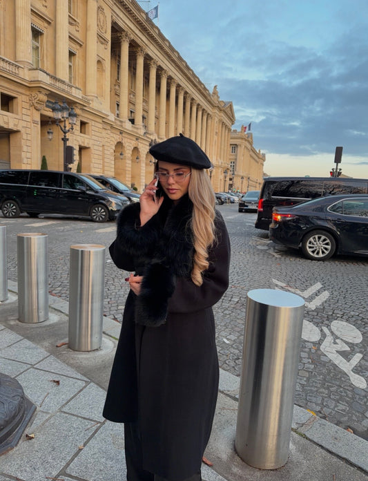 Marilyn Fur Coat - Black