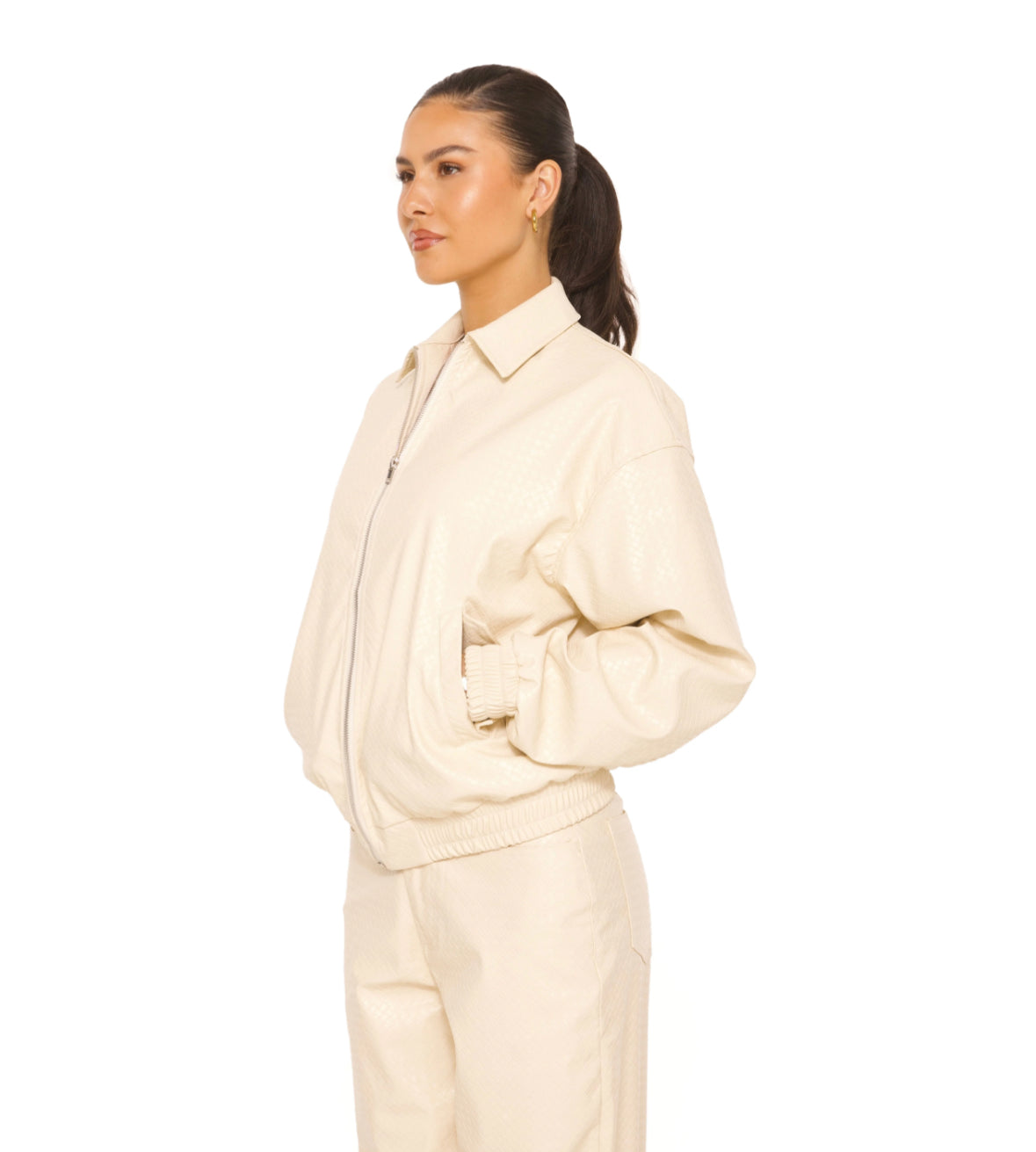 Bomberjacket woven - Beige