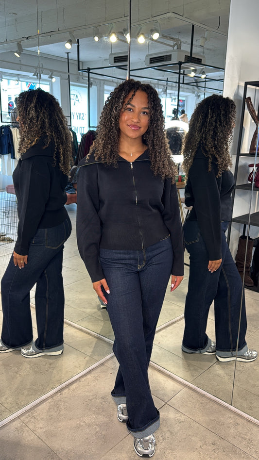 Sage Knitted Sweater - Black