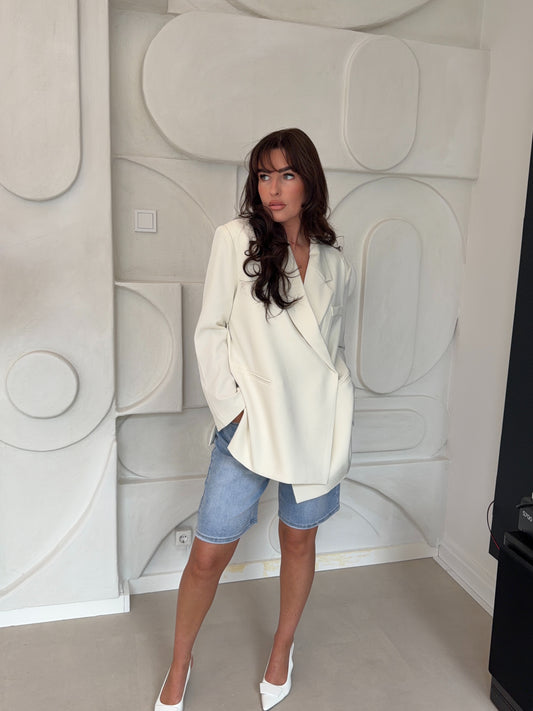 Gaby Blazer Set - Off WHITE