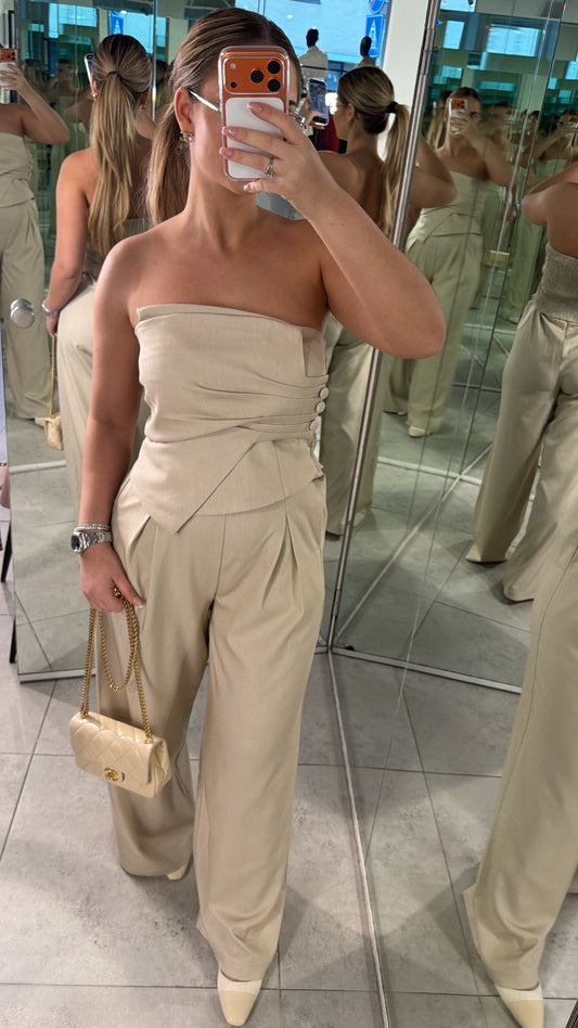 Daisy Set Pants - Beige